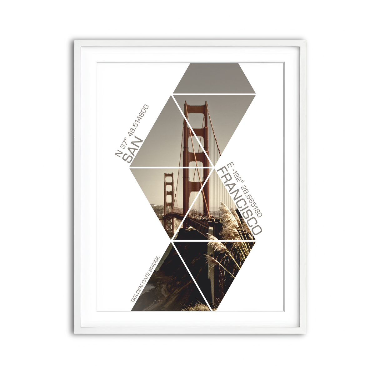 Framed Print 3x4 White
