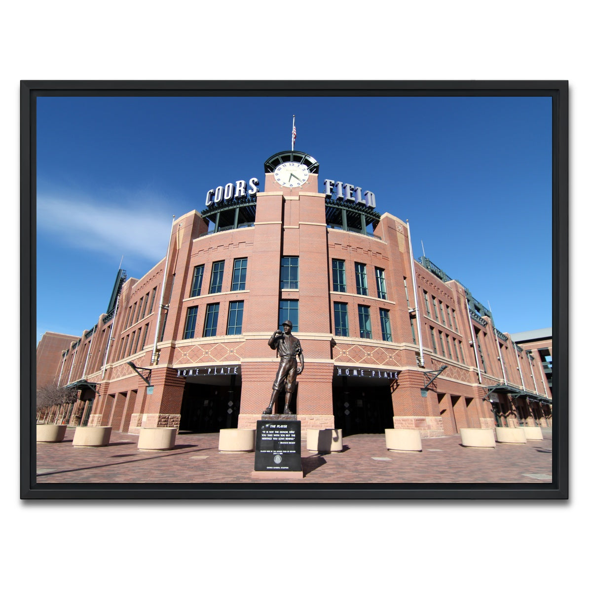 AUTO-MOCKUP WHITE | Coors Field | 1 Piece | Black Framed Canvas | group=4x3