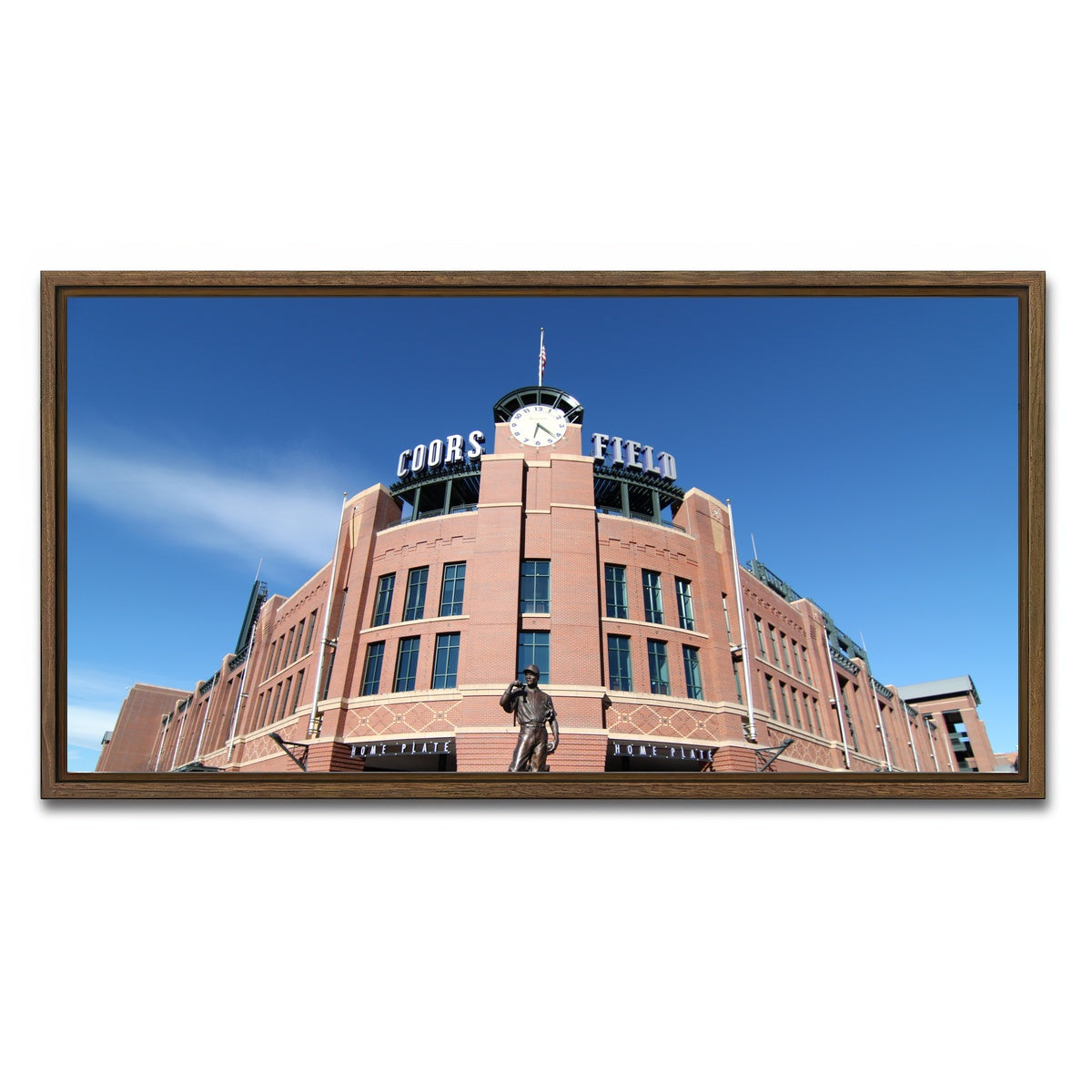 AUTO-MOCKUP WHITE | Coors Field | 1 Piece | Walnut Framed Canvas | group=2x1