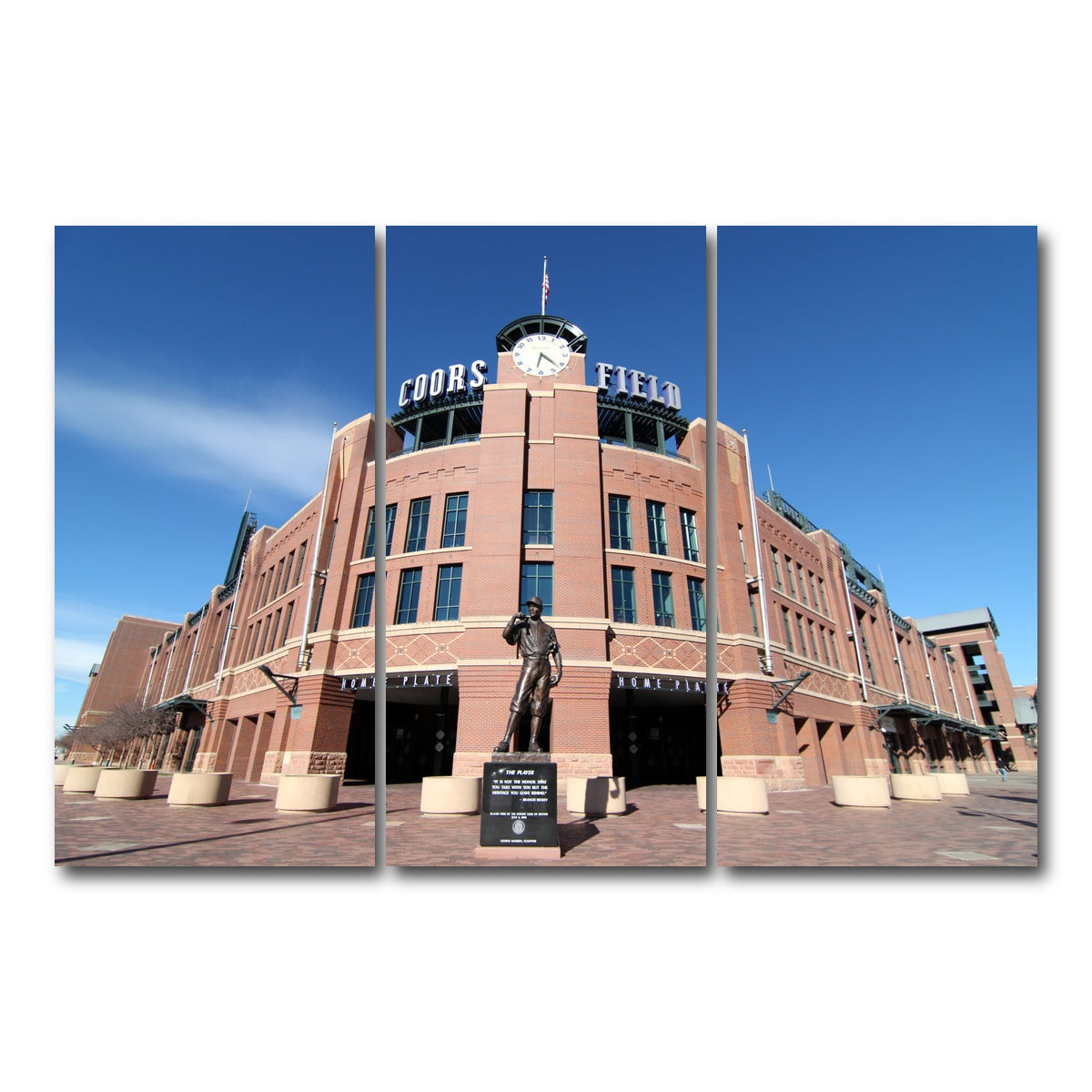 AUTO-MOCKUP WHITE | Coors Field | 3 Piece | Gallery Wrap Canvas | group=12x24