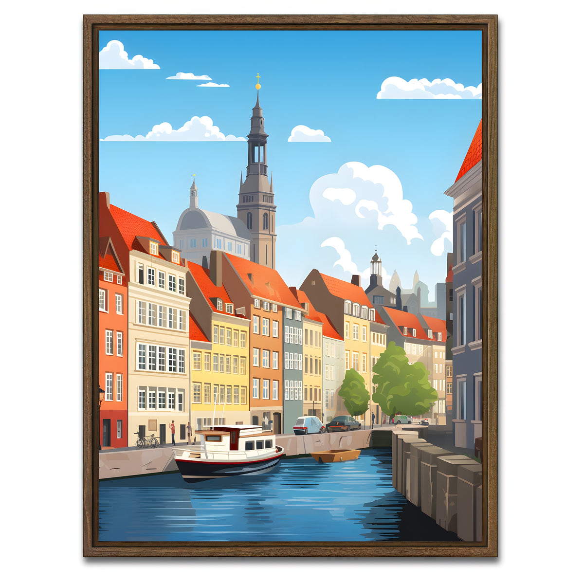 AUTO-MOCKUP WHITE | Copenhagen | 1 Piece | Walnut Framed Canvas | group=3x4