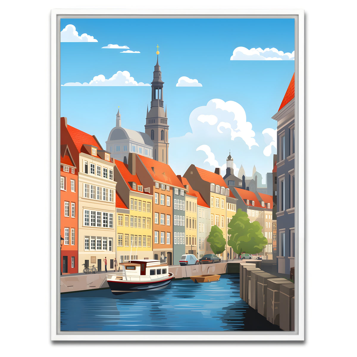 AUTO-MOCKUP WHITE | Copenhagen | 1 Piece | White Framed Canvas | group=3x4