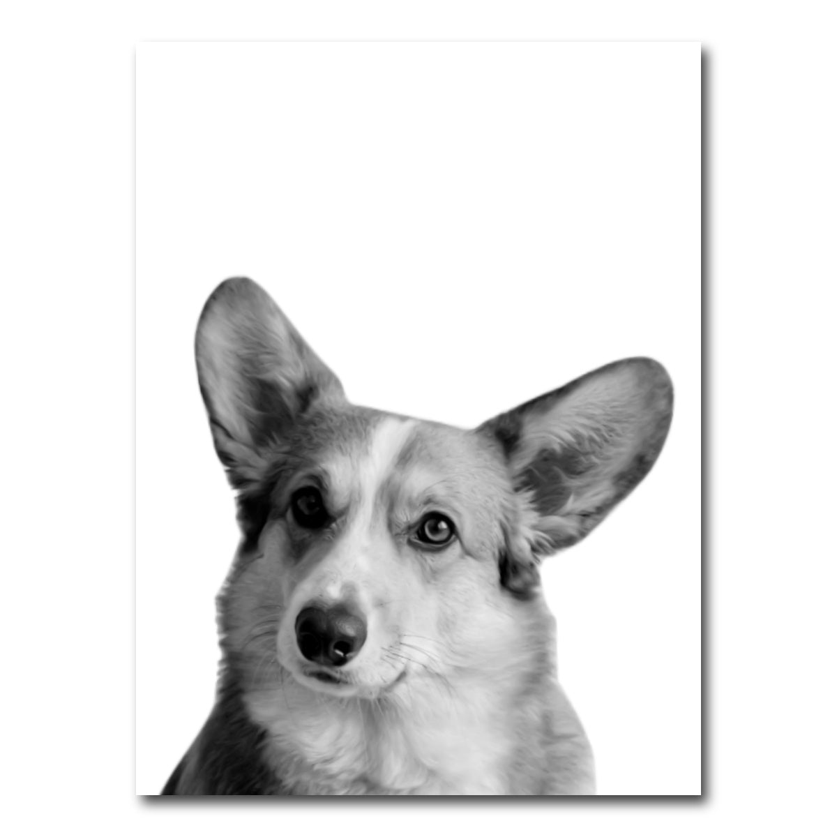 AUTO-MOCKUP WHITE | Corgi Dog | 1 Piece | Gallery Wrap Canvas | group=3x4