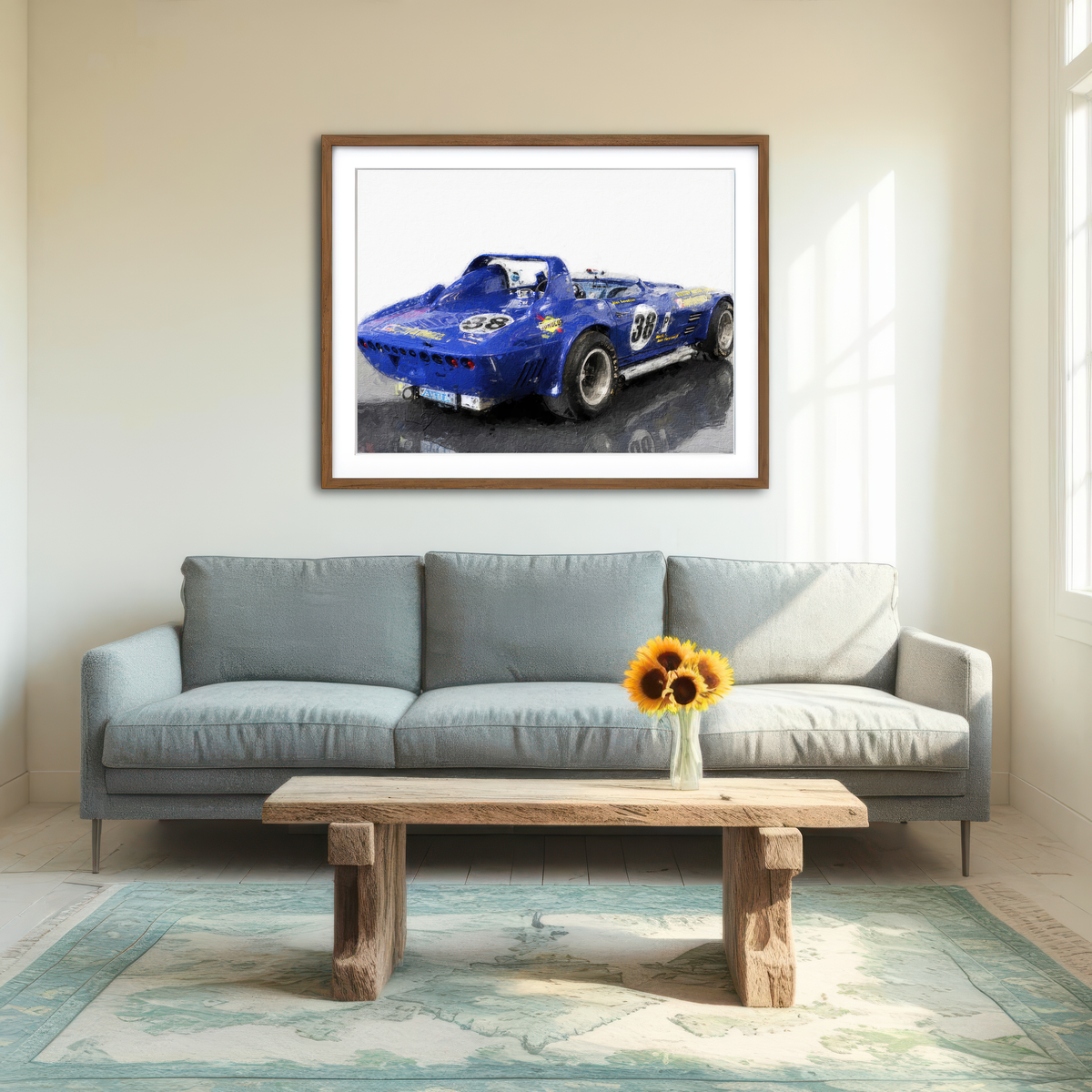 AUTO-MOCKUP ROOM | Corvette Grand Sport Rear Wall Art