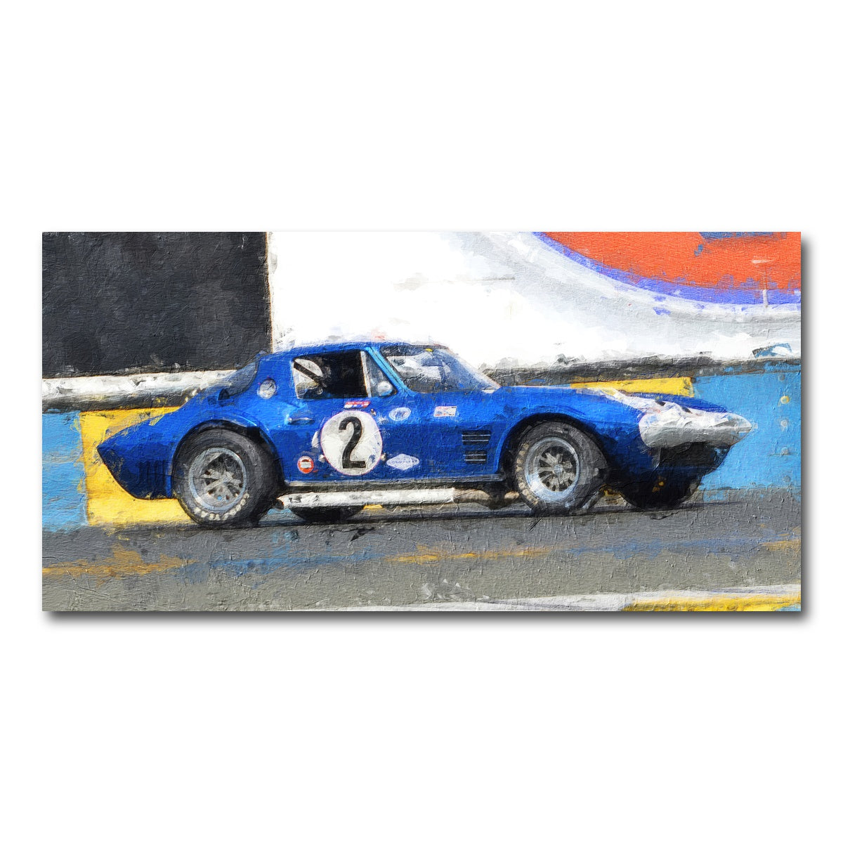 AUTO-MOCKUP WHITE | Corvette Grand Sport Side | 1 Piece | Gallery Wrap Canvas | group=2x1