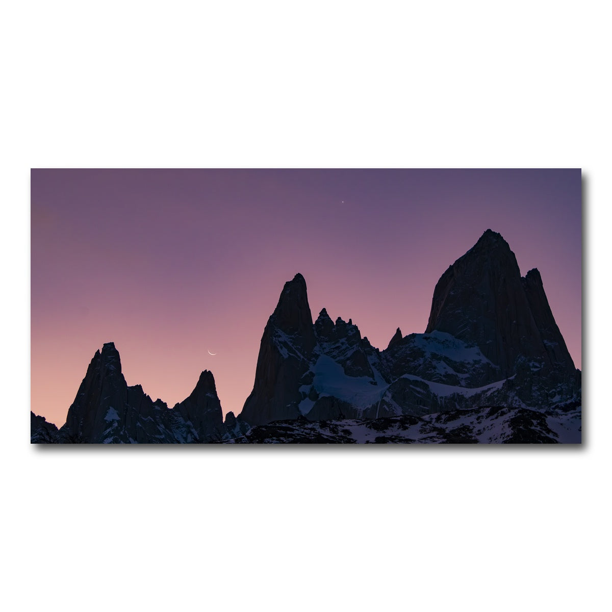 AUTO-MOCKUP WHITE | Cosmic Conjunction - Los Glaciares | 1 Piece | Gallery Wrap Canvas | group=2x1