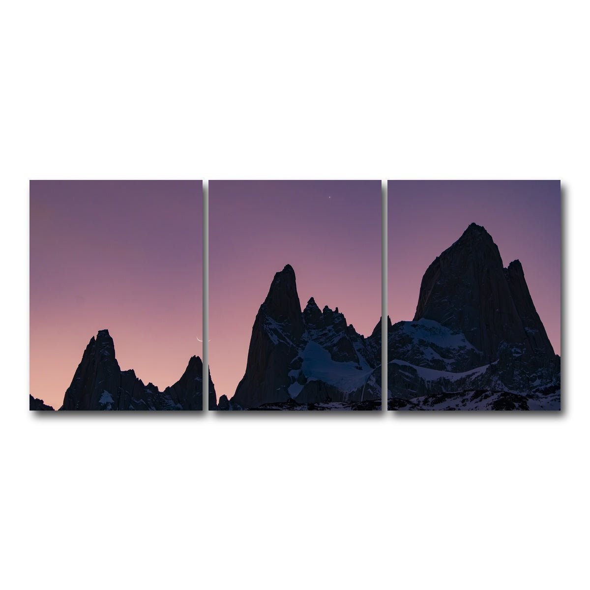 AUTO-MOCKUP WHITE | Cosmic Conjunction - Los Glaciares | 3 Piece | Gallery Wrap Canvas | group=18x24