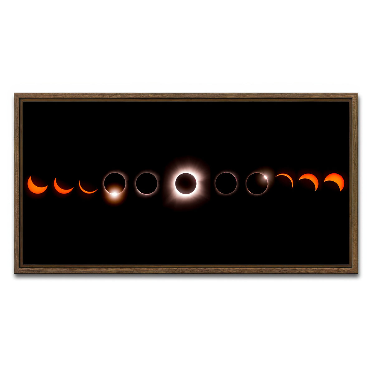 AUTO-MOCKUP WHITE | Cosmic Totality | 1 Piece | Walnut Framed Canvas | group=2x1