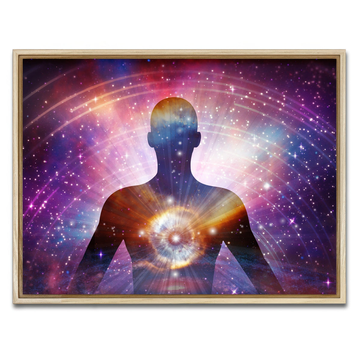 AUTO-MOCKUP WHITE | Cosmic connection | 1 Piece | Natural Framed Canvas | group=4x3