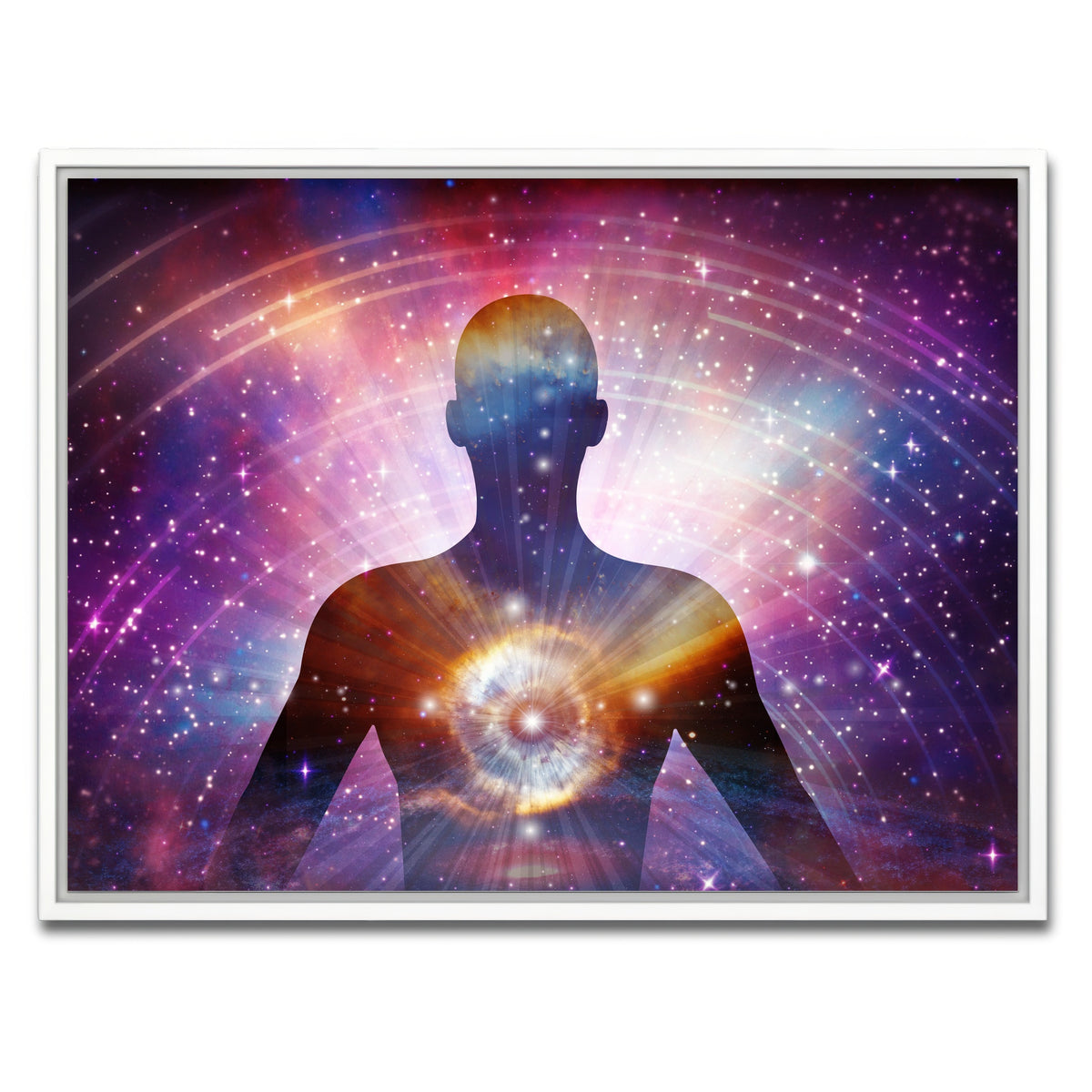 AUTO-MOCKUP WHITE | Cosmic connection | 1 Piece | White Framed Canvas | group=4x3