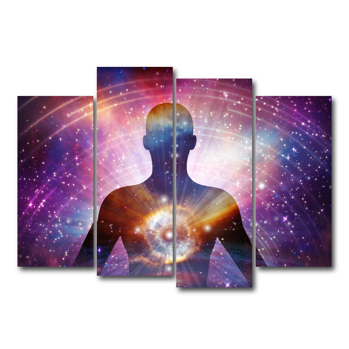 AUTO-MOCKUP WHITE | Cosmic connection | 4 Piece | Gallery Wrap Canvas | group=4_normal