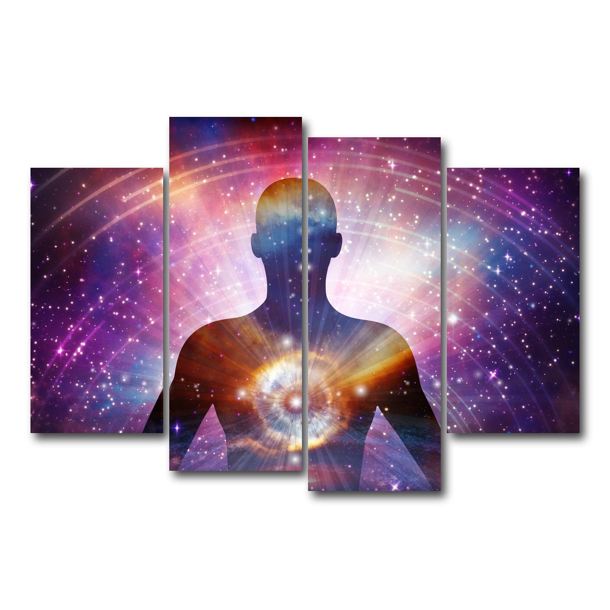 AUTO-MOCKUP WHITE | Cosmic connection | 4 Piece | Gallery Wrap Canvas | group=4_short