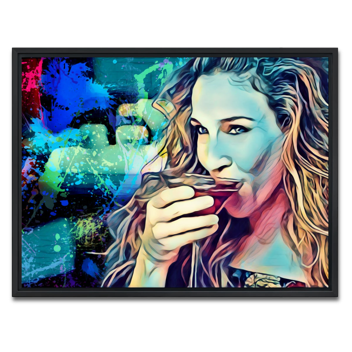 AUTO-MOCKUP WHITE | Cosmo Carrie | 1 Piece | Black Framed Canvas | group=4x3