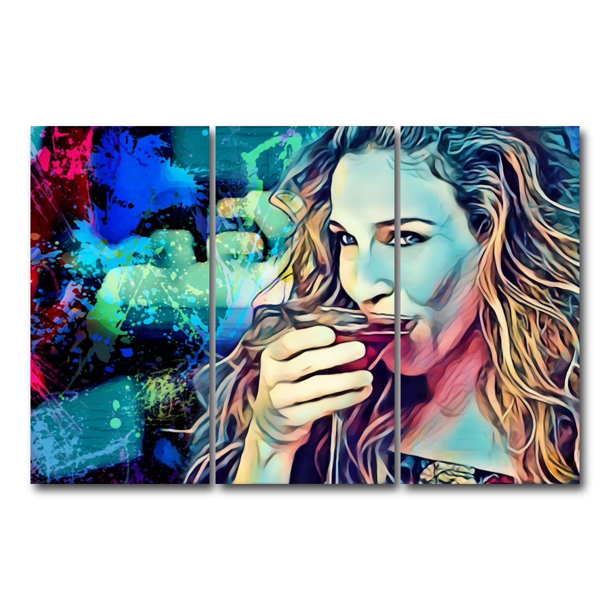 AUTO-MOCKUP WHITE | Cosmo Carrie | 3 Piece | Gallery Wrap Canvas | group=12x24