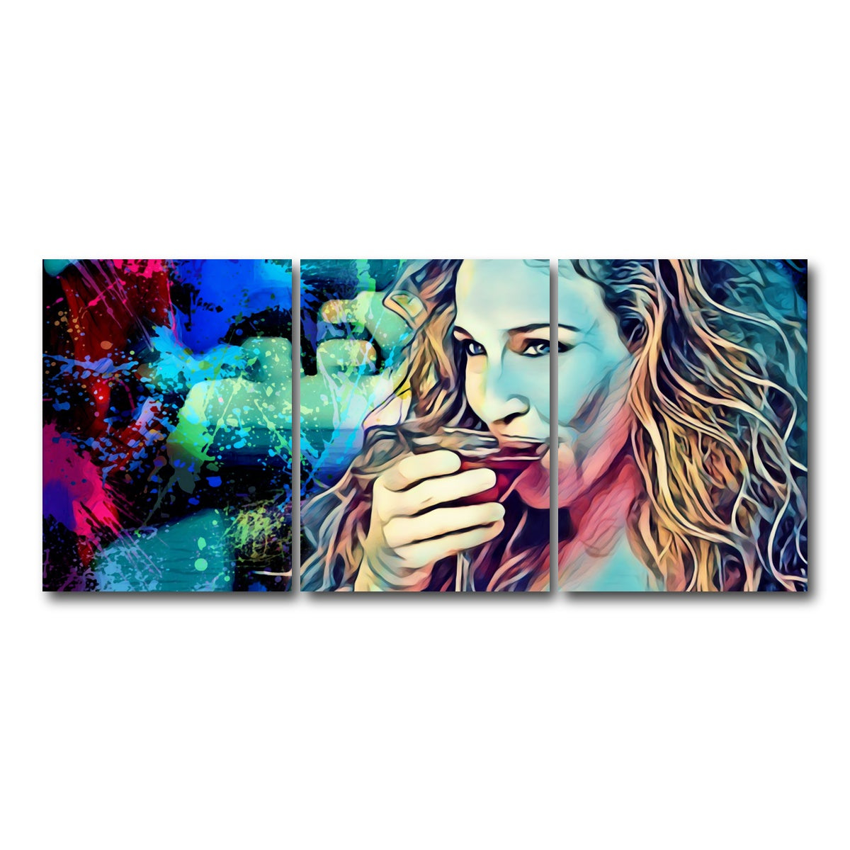 AUTO-MOCKUP WHITE | Cosmo Carrie | 3 Piece | Gallery Wrap Canvas | group=18x24