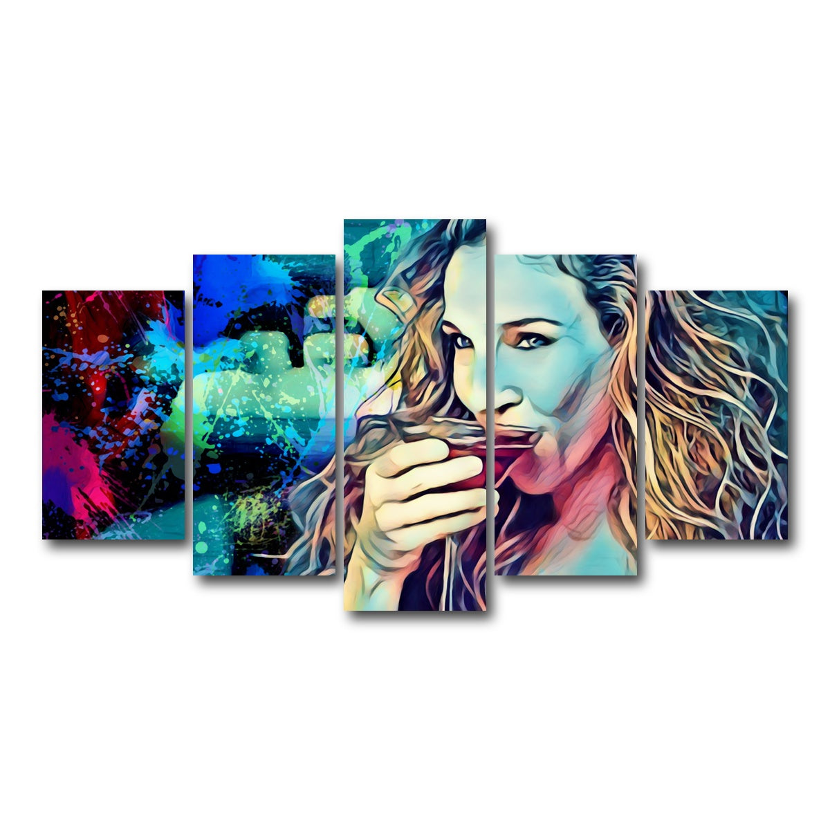 AUTO-MOCKUP WHITE | Cosmo Carrie | 5 Piece | Gallery Wrap Canvas | group=5_normal