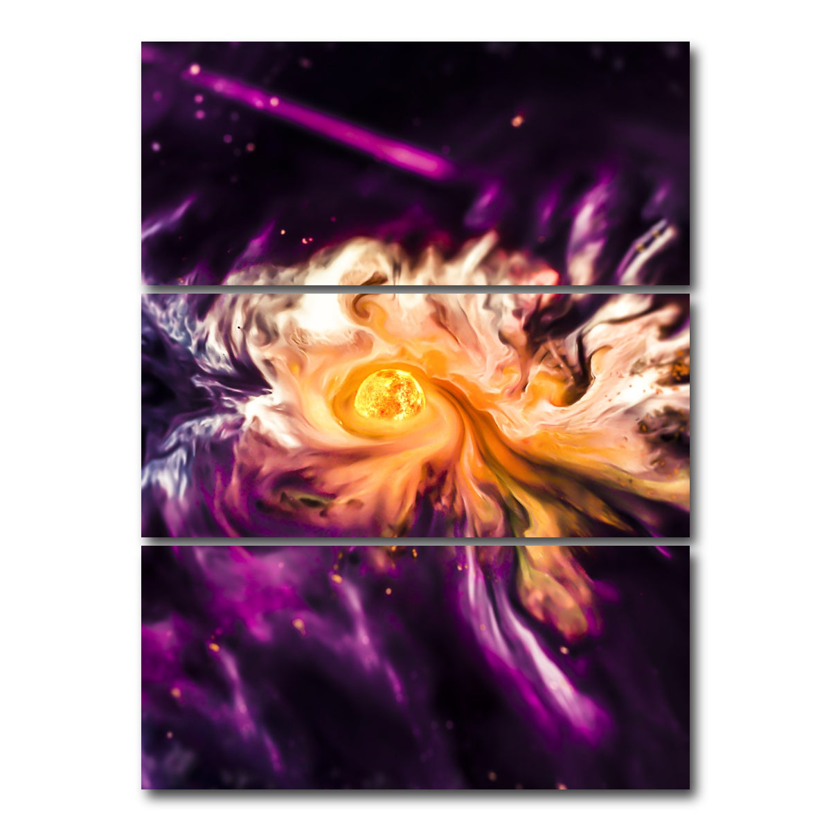 AUTO-MOCKUP WHITE | Cosmos | 3 Piece | Gallery Wrap Canvas | group=8x18_stacked