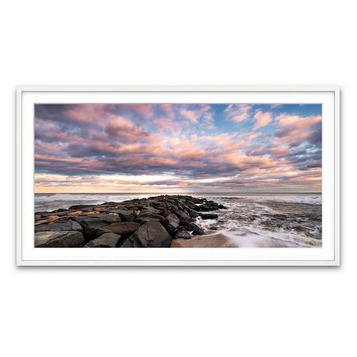 Framed Print 2x1 White