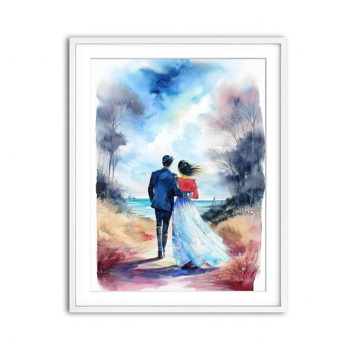Framed Print 3x4 White