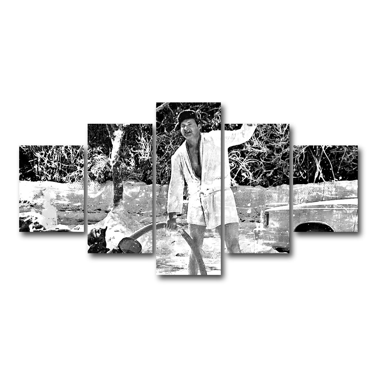 AUTO-MOCKUP WHITE | Cousin Eddie Grayscale | 5 Piece | Gallery Wrap Canvas | group=5_short