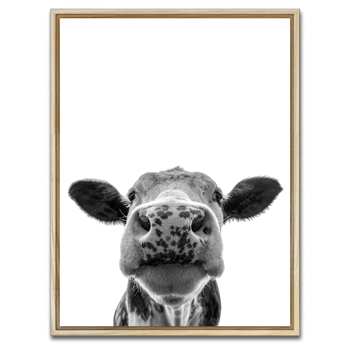 AUTO-MOCKUP WHITE | Cow | 1 Piece | Natural Framed Canvas | group=3x4