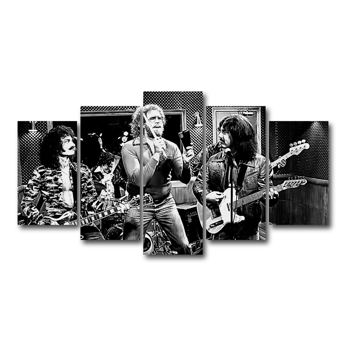 AUTO-MOCKUP WHITE | Cowbell Sketch Grayscale | 5 Piece | Gallery Wrap Canvas | group=5_normal