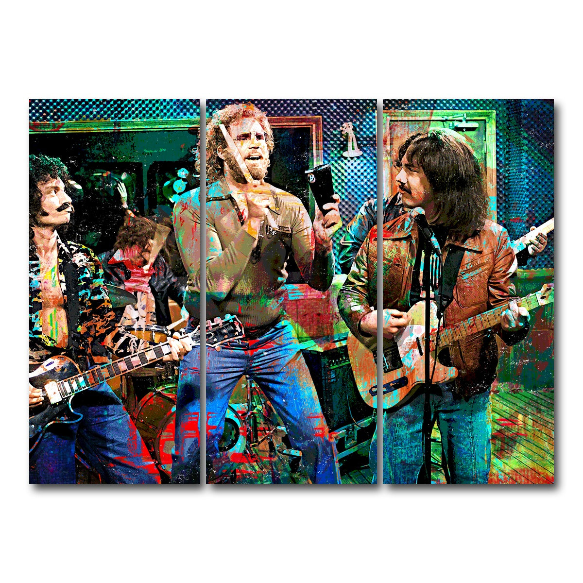 AUTO-MOCKUP WHITE | Cowbell Sketch | 3 Piece | Gallery Wrap Canvas | group=8x18