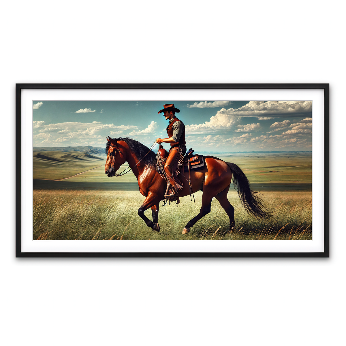 Framed Print 2x1 Black