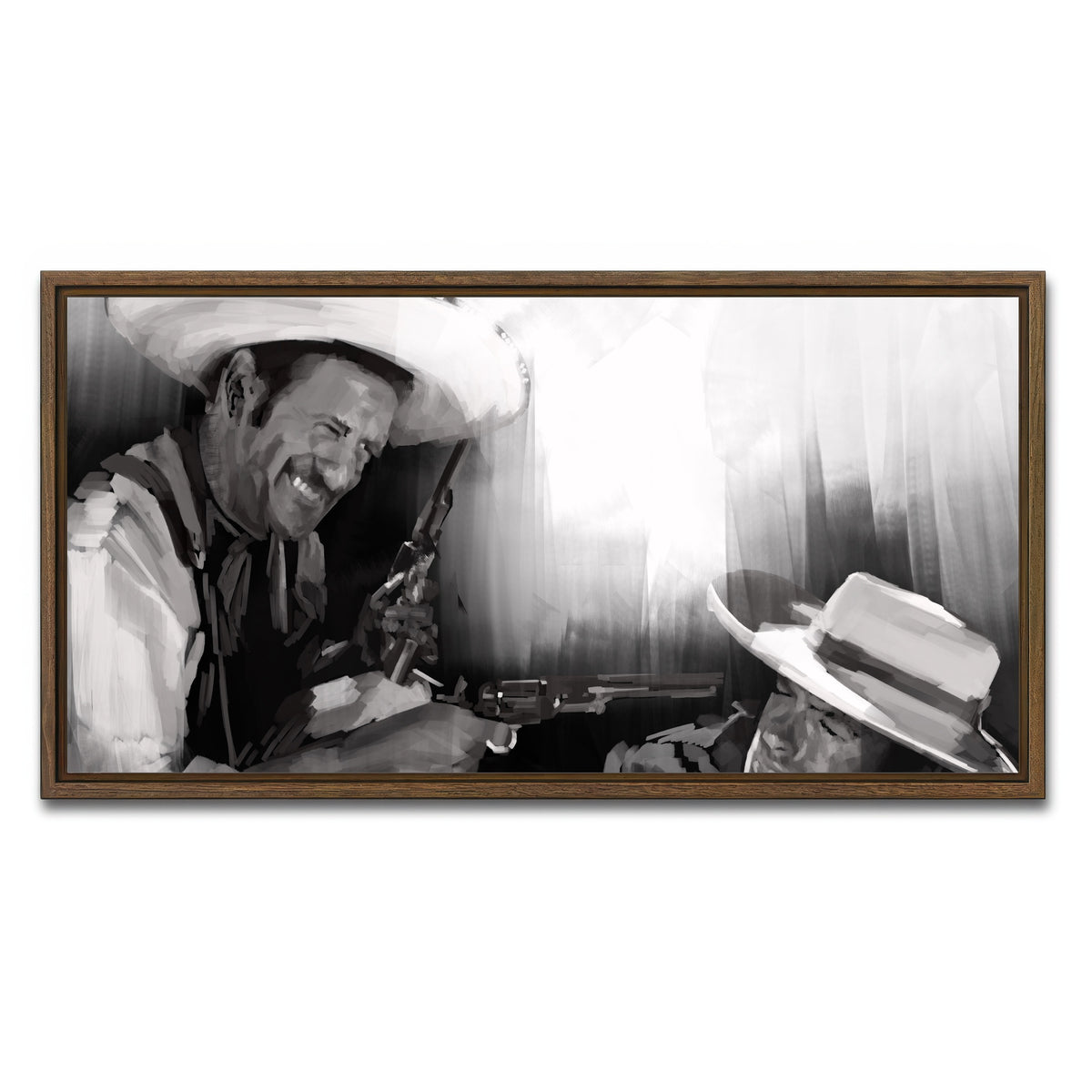 AUTO-MOCKUP WHITE | Cowboys | 1 Piece | Walnut Framed Canvas | group=2x1