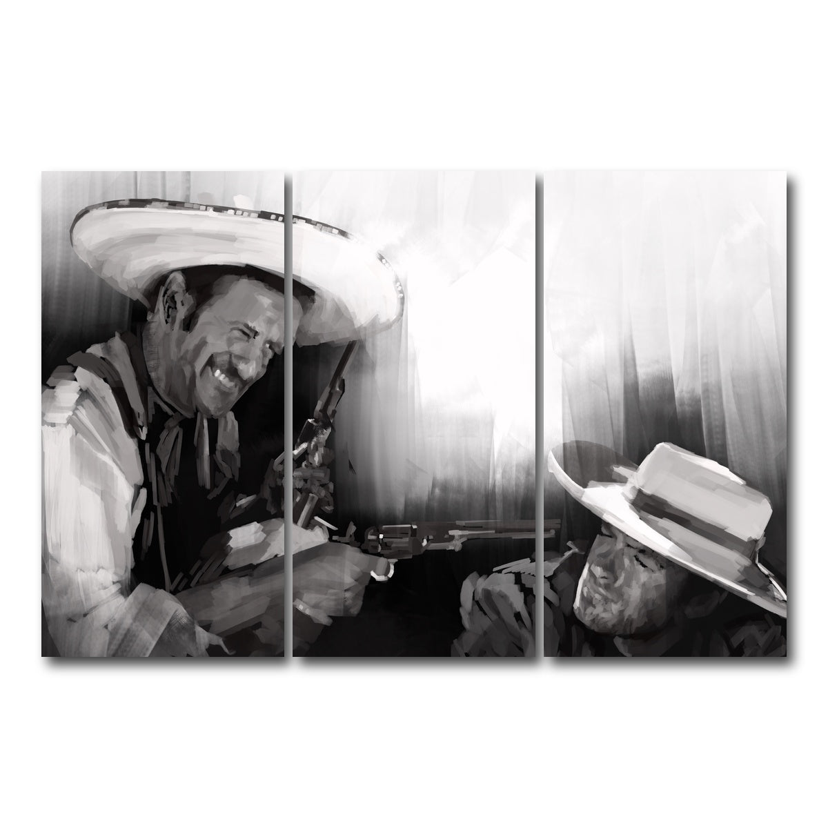 AUTO-MOCKUP WHITE | Cowboys | 3 Piece | Gallery Wrap Canvas | group=12x24