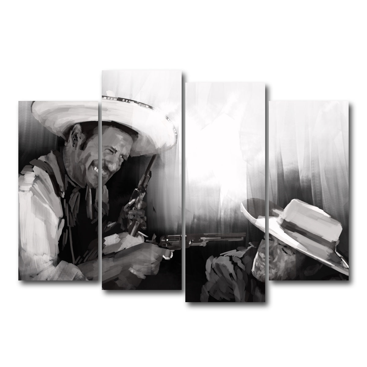 AUTO-MOCKUP WHITE | Cowboys | 4 Piece | Gallery Wrap Canvas | group=4_normal
