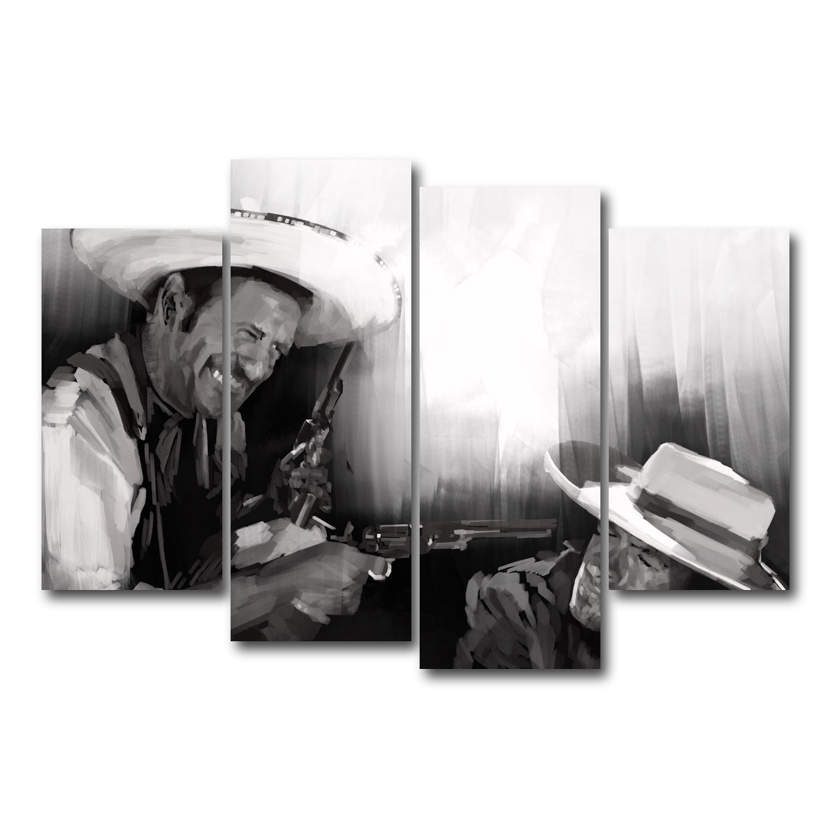 AUTO-MOCKUP WHITE | Cowboys | 4 Piece | Gallery Wrap Canvas | group=4_short