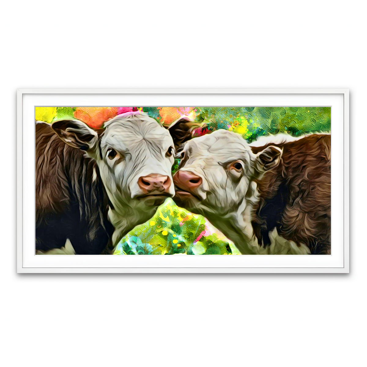 Framed Print 2x1 White