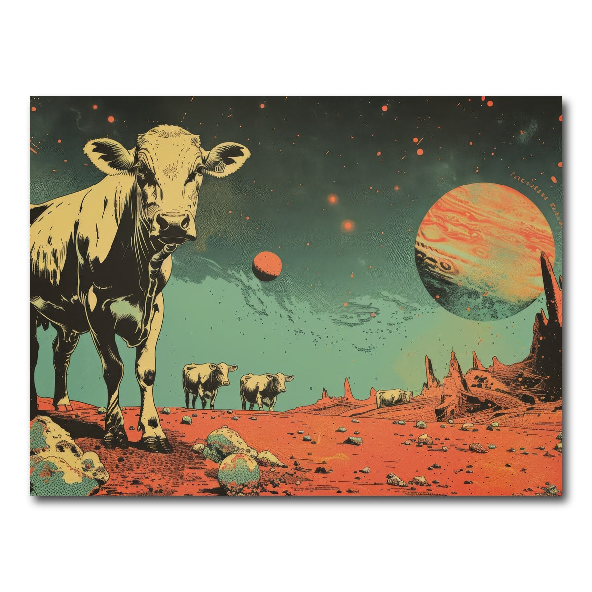 AUTO-MOCKUP WHITE | Cows abducted by aliens | 1 Piece | Gallery Wrap Canvas | group=4x3