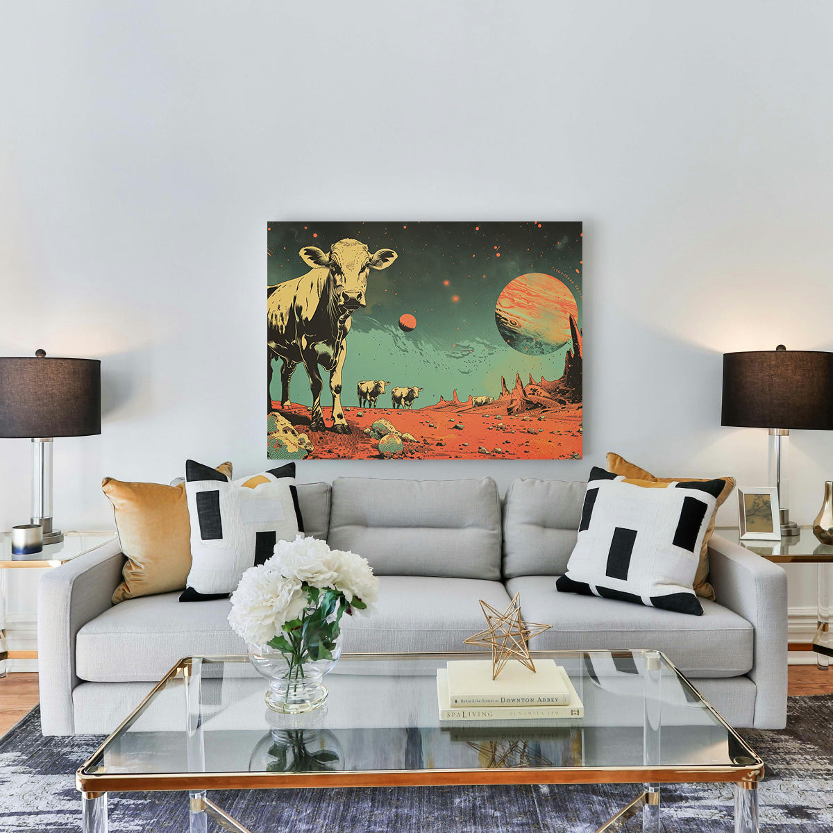 Cows Abducted by Aliens Wall Art