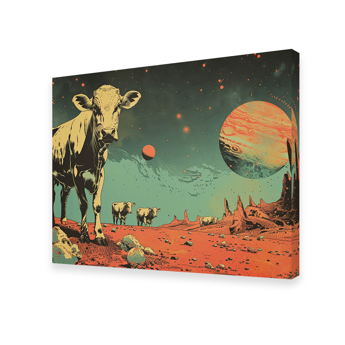 Cows Abducted by Aliens Wall Art