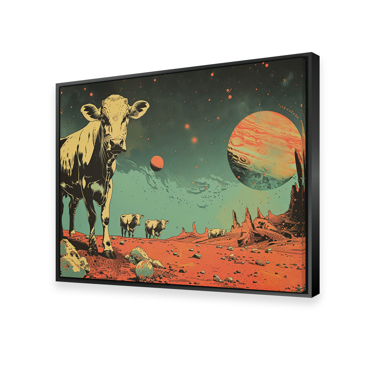 Cows Abducted by Aliens Wall Art