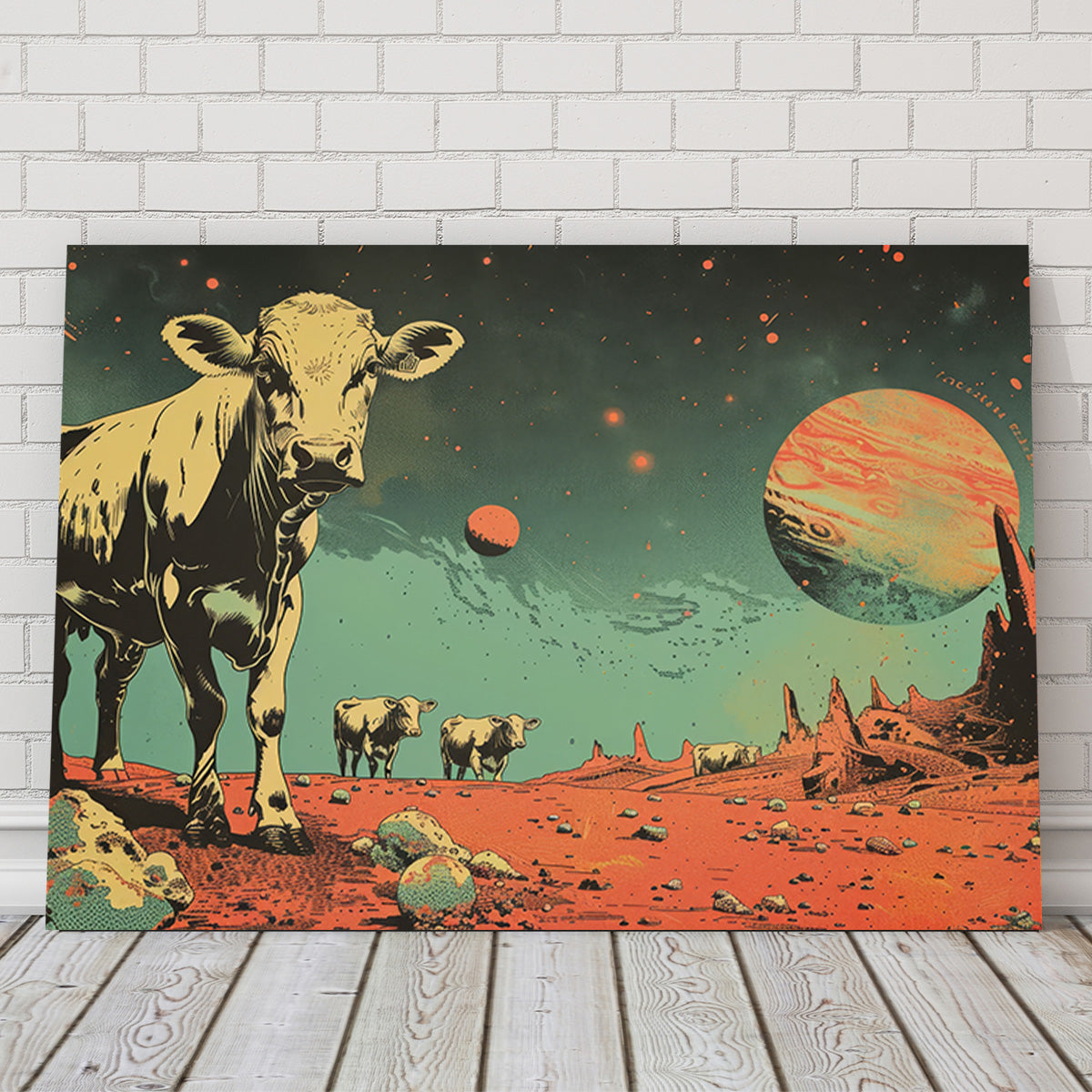 Cows Abducted by Aliens Wall Art