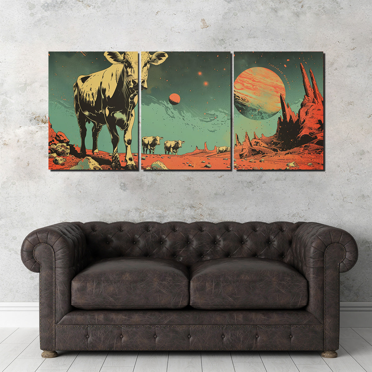 Cows Abducted by Aliens Wall Art