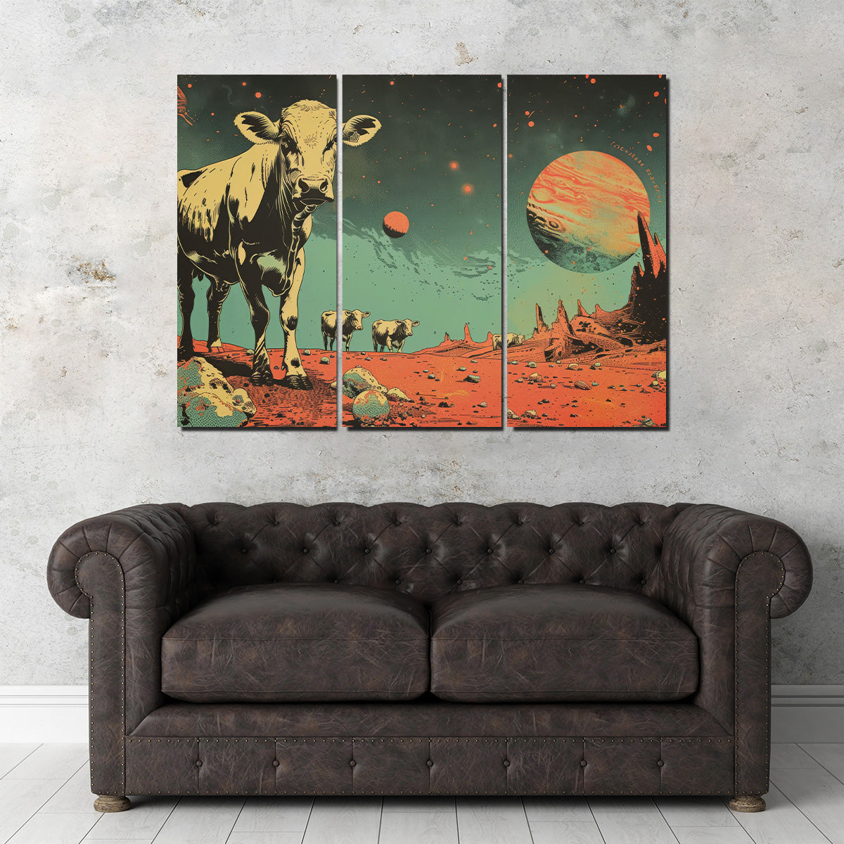 Cows Abducted by Aliens Wall Art