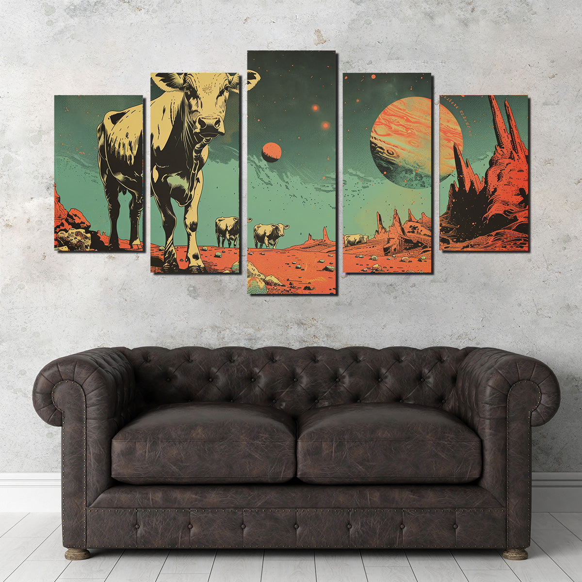 Cows Abducted by Aliens Wall Art