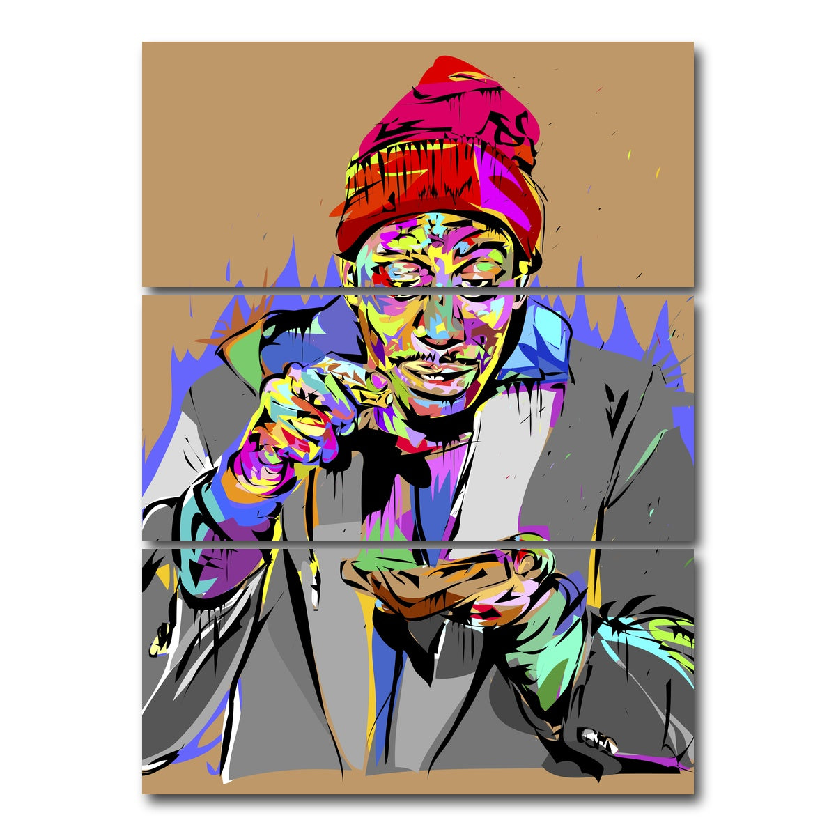 AUTO-MOCKUP WHITE | Crack | 3 Piece | Gallery Wrap Canvas | group=8x18_stacked