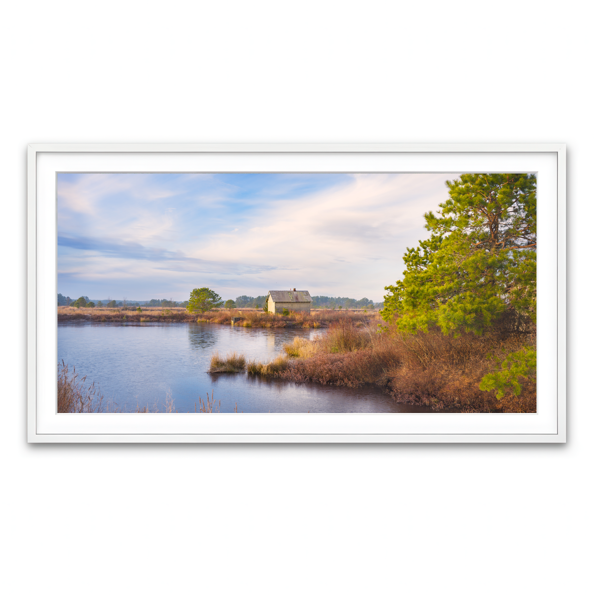 Framed Print 2x1 White