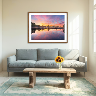 AUTO-MOCKUP ROOM | Cranberry Bog Sunrise Big Skies Wall Art