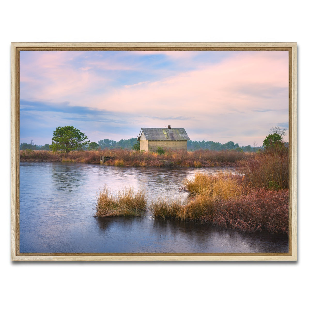 AUTO-MOCKUP WHITE | Cranberry Bog Winter Transition | 1 Piece | Natural Framed Canvas | group=4x3