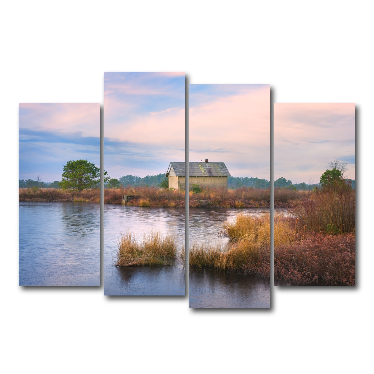 AUTO-MOCKUP WHITE | Cranberry Bog Winter Transition | 4 Piece | Gallery Wrap Canvas | group=4_normal