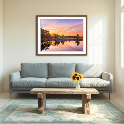 AUTO-MOCKUP ROOM | Cranberry Bogs Mirrored Mornings Wall Art
