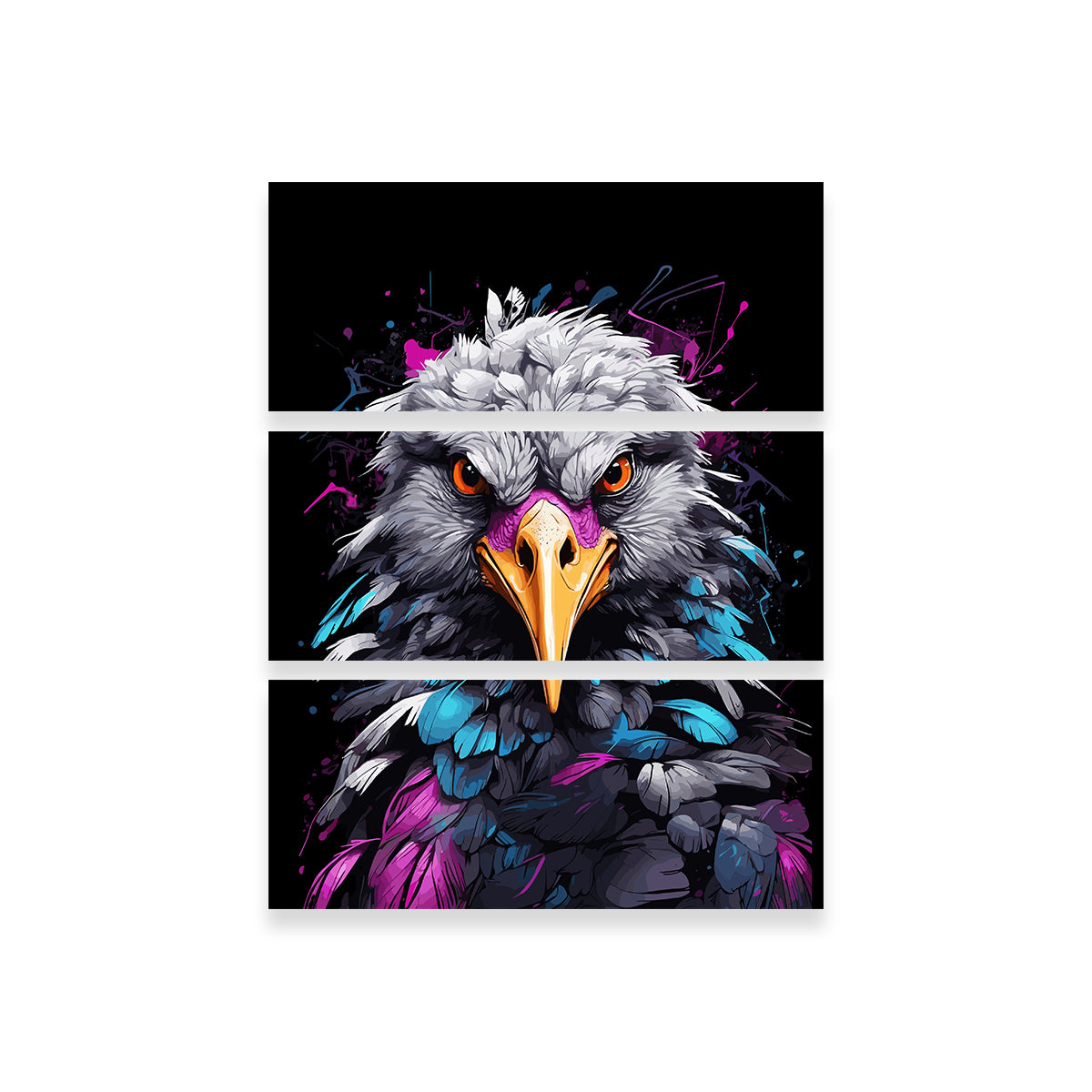 Crane Animal Colorful Wall Art