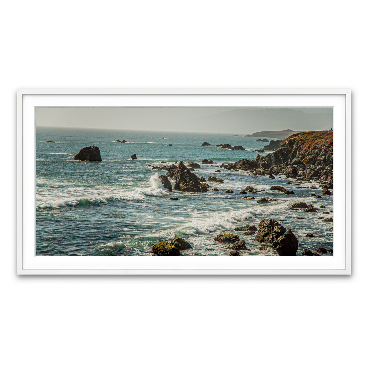 Framed Print 2x1 White
