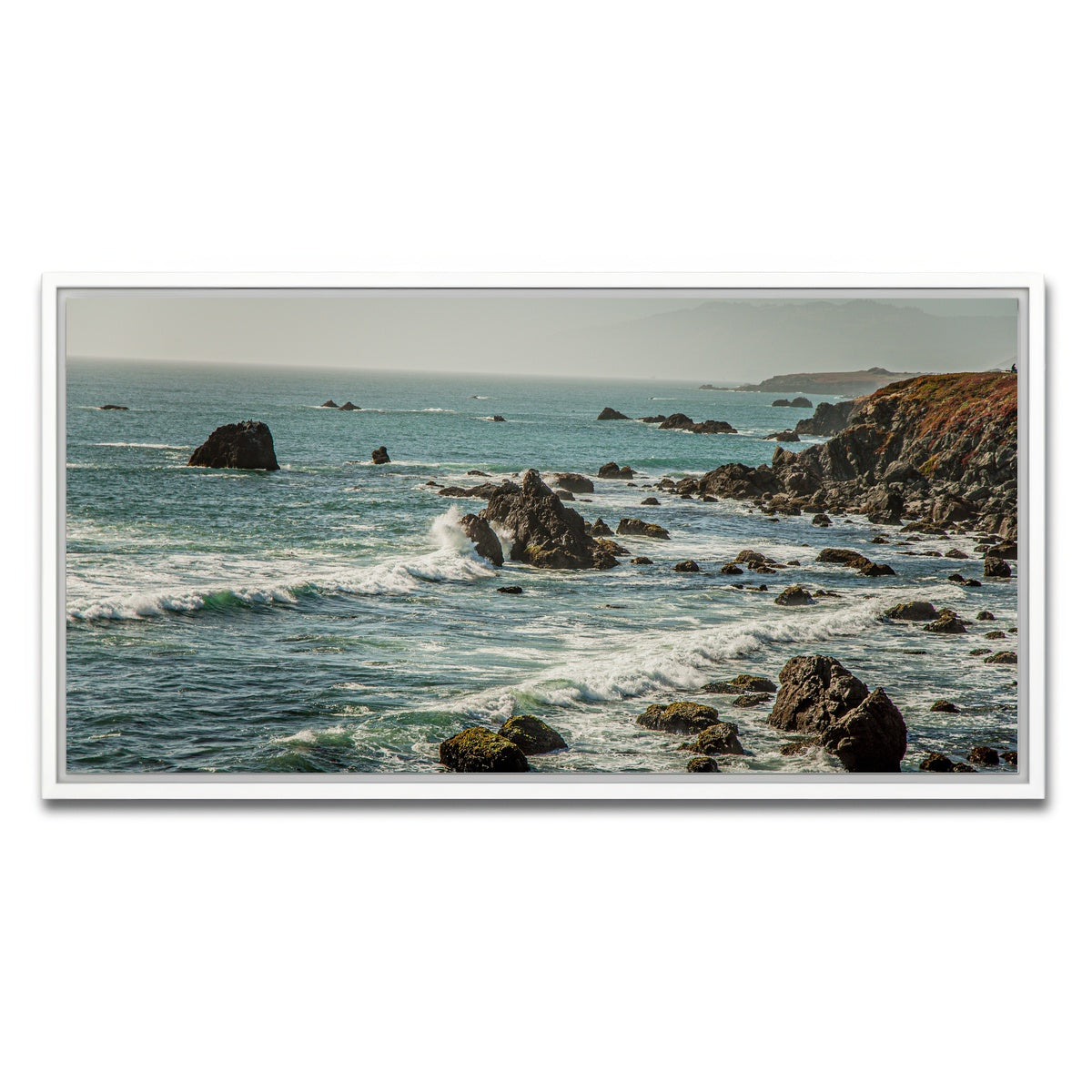 AUTO-MOCKUP WHITE | Crashing Wave | 1 Piece | White Framed Canvas | group=2x1